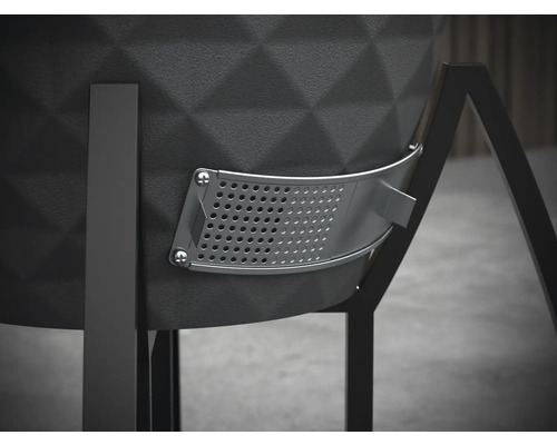 Detailný pohľad na gril s vetracím otvorom