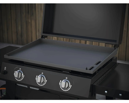 Grilovacia doska s tromi horákmi a otvoreným vekom