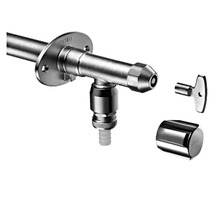 Rohový regulačný ventil s rozetou, kľúčom a krytkou