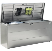 Otvorený kovový úložný box na vonkajšie použitie s príslušenstvom