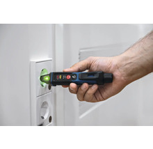 Skúšačka napätia pri použití na zásuvke