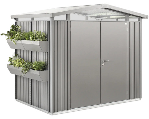 Kovová kôlňa na náradie s hrantíkmi do záhrady