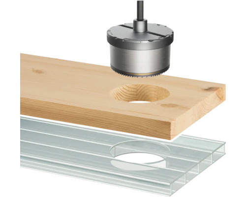 Dierovacia píla vŕta otvor do dreva a plastového panelu