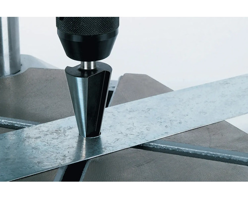 Zápustný zahlbovač s vŕtačkou na odstraňovanie ostrapkov z kovu