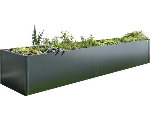 Kovový vyvýšený záhon s výsadbou