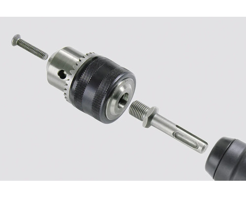 Vŕtacia hlava so skrutkou a adaptérom pre vŕtačku