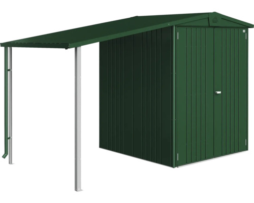 Záhradný domček na náradie s kovovou strieškou