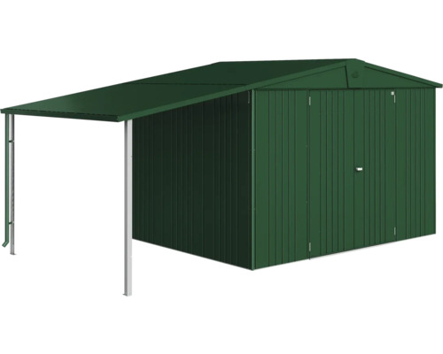 Záhradný domček s prístreškom pre vonkajšie použitie