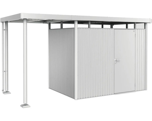 Záhradný domček s prístreškom a dverami