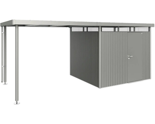 Záhradný domček s prístreškom a dverami