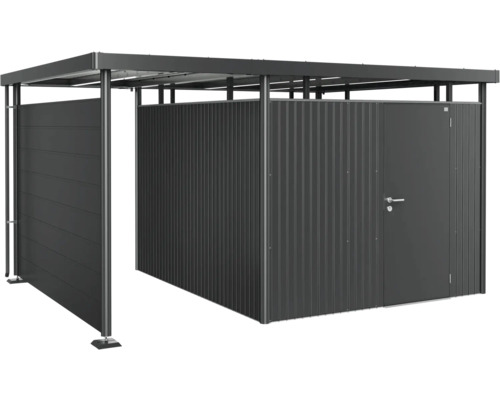 Záhradný domček s posuvnými dverami a strechou