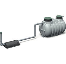 Systém odpadových vôd so septikom a potrubím