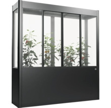 Vyvýšený záhon so strieškou z polykarbonátových dosiek do záhrady