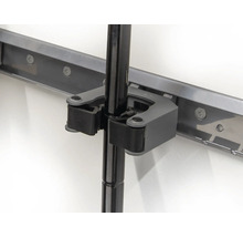 Nástenný držiak na náradie a zariadenia s lištou