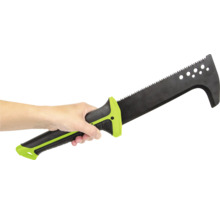 Mačeta s pílovým listom a rukoväťou