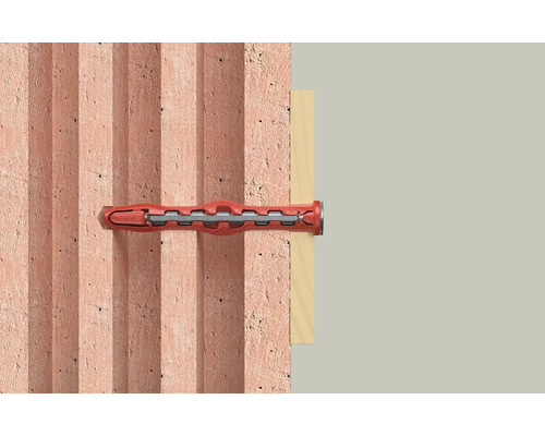 Plastová rozperná hmoždinka v stene