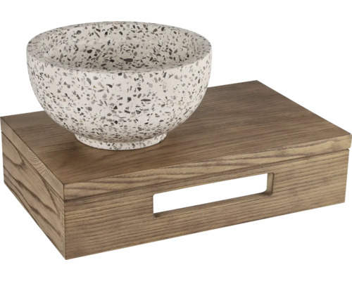 Dekoračná misa na drevenej tácke