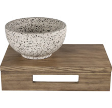 Dekoračná misa na drevenom podnose