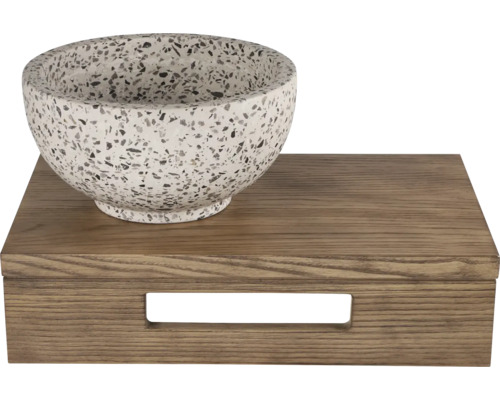 Dekoračná misa na drevenom podnose