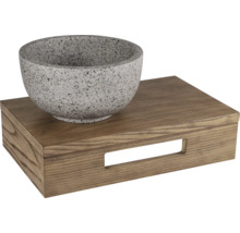 Dekoračná misa na drevenom podnose