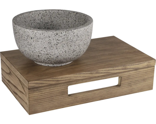 Dekoračná misa na drevenom podnose