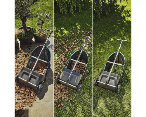 Zametacia metla Gardena na zber lístia v záhrade.