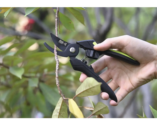 Záhradné nožnice strihajú konár