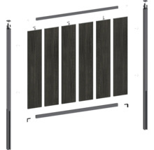 Stavebnica terasového plota s plotovými latami a rámom na montáž