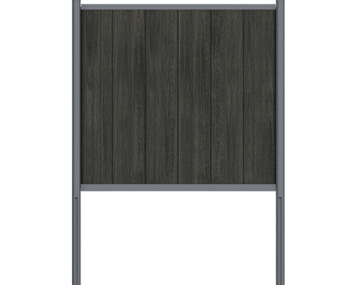 Plotový prvok z kovu a dreva