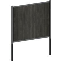 Záhradný plot z dreva a kovu