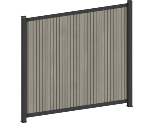 Drevený a kovový plot