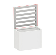 Biely kvetináč s integrovanou mriežkou