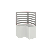 Rohový kvetináč so zástienkou