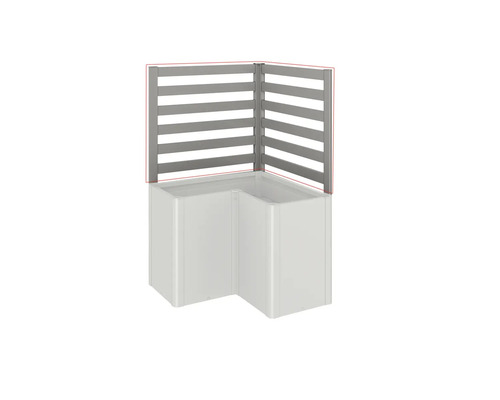 Rohový kvetináč so zástienkou