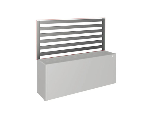 Zástena pre kvetináč s horizontálnymi lamelami