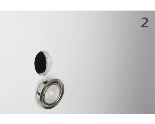 Stropné zapustené bodové svietidlo s vŕtaným otvorom pre montáž na strop