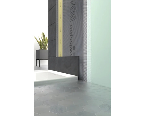 Kúpeľňa s izoláciou stien a sprchovou vaničkou