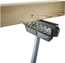 Valčeková podpera Wolfcraft s drevenou doskou