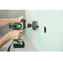 Akumulátorový vŕtací skrutkovač vŕta otvor do steny