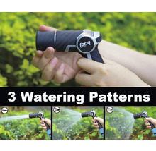 Zavlažovacia pištoľ na záhradnú hadicu s tromi vzormi striekania