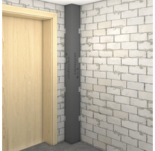 Roh miestnosti s vnútornou izoláciou a tehlovou stenou