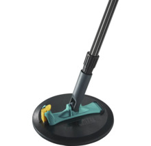 Ručná brúska Wolfcraft s teleskopickou násadou a okrúhlou brúsnou doskou na steny a stropy