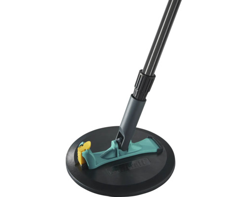 Ručná brúska Wolfcraft s teleskopickou násadou a okrúhlou brúsnou doskou na steny a stropy