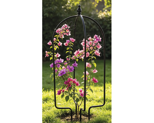 Mreža na popínavé rastliny do kvetináča Lafiora vták na vetvičke 26 x 61 cm čierna