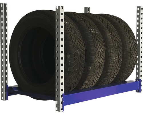 Regál na pneumatiky so štyrmi pneumatikami