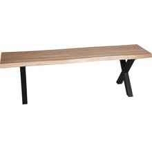 Lavica z dreva s kovovými nohami