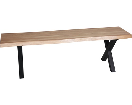 Lavica z dreva s kovovými nohami