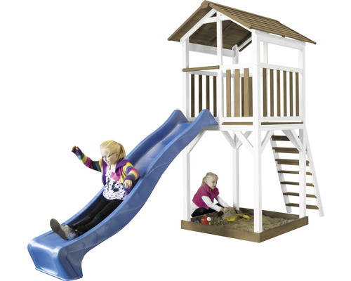 Detská hracia veža so šmýkačkou a pieskoviskom