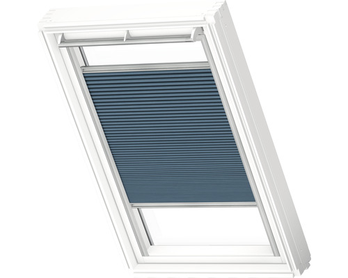 Modrá plisovaná roleta do strešného okna