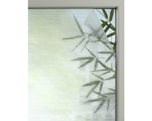 Okno s dekoratívnou fóliou na ochranu súkromia